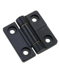 Black zinc-alloy torque square damper hinge, 2.0N.m, industrial equipment, 1 piece