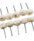 10 piece cotton buffing wheel kit for polishing tools with soft discs for tight spots and precision jobs.