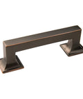 Studio Collection Cabinet Pull Three Inch Center To Center Oil Rubbed Bronze Highlighted Finish with Square Base