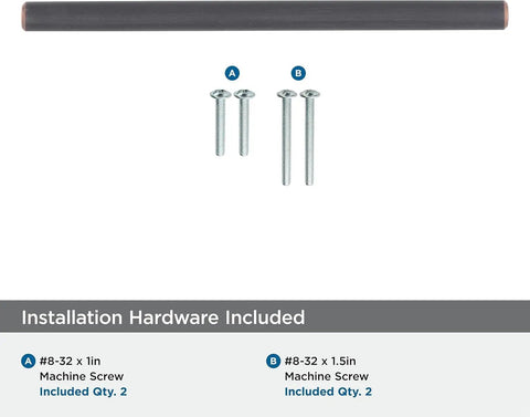 Top Shelf Pro Modern Oil Rubbed Bronze Cabinet And Drawer Pulls including installation hardware and machine screws.
