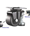 Dang Tough Heavy Duty Furniture Casters Set Of 4 Featuring Ultra Smooth Swivel Wheels And Sturdy Steel Plates for a close-up view of wheel design.