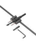Premium Heavy Duty Circle Hole Cutter Saw Kit With Adjustable Carbon Steel Wood Drill Bit Tool For Precise 30 To 300Mm Round Cuts In DIY Lumber And Furniture Making Projects That Get You Done Fast. Adjustable carbon steel circle hole cutter for wood with drill bit, hex key, and 30-300mm range
