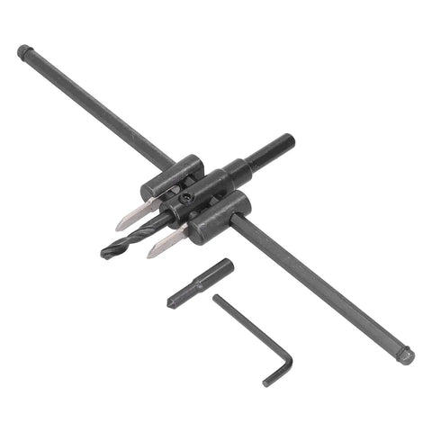 Premium Heavy Duty Circle Hole Cutter Saw Kit With Adjustable Carbon Steel Wood Drill Bit Tool For Precise 30 To 300Mm Round Cuts In DIY Lumber And Furniture Making Projects That Get You Done Fast. Adjustable carbon steel circle hole cutter for wood with drill bit, hex key, and 30-300mm range