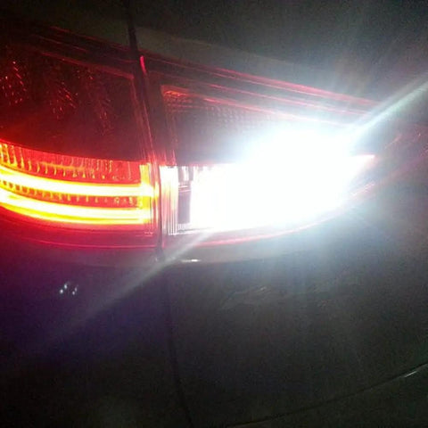 912 921 LED bulbs for back up lights 6000K xenon white CAN BUS 4014 30 SMD 5.5W 12V 24V non polarity bright light in use