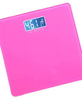 Slim Smart Body Fat Scale With Smartphone App For Nail Your Fitness Goals Elegant Black Bathroom Weight Monitor in pink color