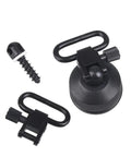 12 Gauge Sling Mount Kit for 870 Express Shotguns with Cap Swivel Adapter and Quick Detach Base, all-steel design, top view.