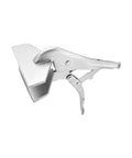 10 Inch Locking Sheet Metal Tool With Adjustable Opening Nickel Plated Pliers For Bending Seaming Tongs And Flat Clamps Heavy Duty Welding Plier Built To Last For DIY Metalwork, side view showing locking mechanism in nickel finish, ideal for metal shaping.
