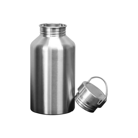 2L Stainless Steel Travel Cup With Handle Wide Mouth Water Bottle For Hiking Fishing And Outdoor Sports Built To Last Durable Rust Resistant