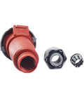 Beefy Industrial Plug Coupler IP67 Waterproof 32A 5 Core 380V Three Phase Connector JH2252 For Heavy Machinery And Control Cabinets Durable Rugged Power Linkup That Keeps Your Equipment Running Smooth, red industrial plug coupler with gray locking ring