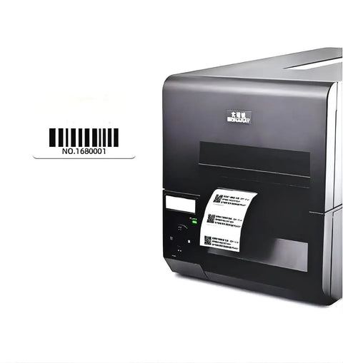Barcode printer next to UHF RFID Tag Sticker Rewritable Adhesive Inlay Label 73x20mm ISO18000 6C EPC Class1 Gen2 Long Range 0 To 8m