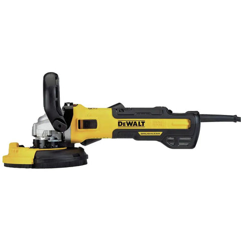 Concrete Surface Grinder Kit, 5-Inch With Brushless Motor And Kickback Brake, Power-Loss Reset Trigger, No Brush Changes, Easy Start, Durable Dust Collection, Pro-Grade Tool For Smoothing Edges, Floors, And Slabs