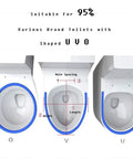 Various toilet shapes O, V, U suitable for Beautiful Dolphin Toilet Seat With Soft Close Lid And Quick Release Hinges.