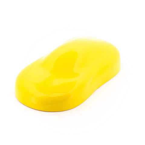 Tough as Nails Heavy-Duty Industrial-Grade High Solids Safety Yellow Spray Paint sample on white background.