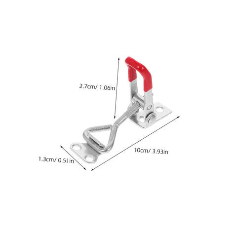 4 Pack Adjustable Metal Toggle Latch Clamps With Buckle Joint Design For Cabinets, Toolboxes, Doors, And Boxes, Heavy Duty Pull Latches, Easy Installation, Secure Locking, silver metal clamp