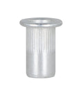 Aluminum Rivet Nuts Kit 100 Pcs 10-24 UNC Fasteners for Auto and DIY Projects, close-up of single threaded insert