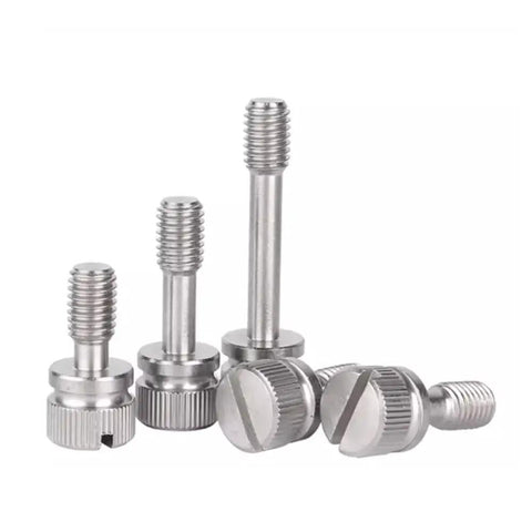 Premium Knurled Shoulder M5 Captive Panel Screws Designed For No Hassle Reassembly And Absolute Zero Dropped Hardware In Tough Rust Proof Stainless Steel Fastener Set Of 6 in various sizes.
