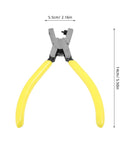 Single Hole Punch Handheld Metal Hole Puncher For Paper Sheets Tags Badges And Loose Leaf Punching, yellow ergonomic grip, front view