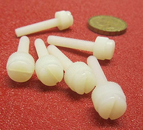 Knurled Slotted Head Thumb Screws Natural Color 10-32 Thread 1.00 Inch Length 100 Pack Easy Grip Fasteners