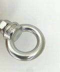 Heavy Duty Stainless Steel Eye Bolts 2 Pack M8 Shoulder Eyebolt Set With Washers And Nuts, 4.5 Inch Overall Length, 3.15 Inch Thread Length