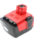 Beefed Up 4000mAh 14.4V Replacement Battery For 14.4V Tools in red and black with overcharge protection