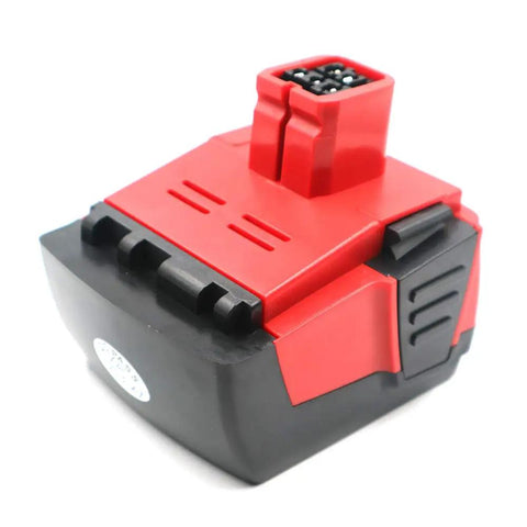 Beefed Up 4000mAh 14.4V Replacement Battery For 14.4V Tools in red and black with overcharge protection