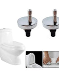 Two Piece Toilet Seat Hinge Set Easy Install No Tool Needed Top Fix Hinges With Soft Close Quick Release Connector Replacement Screws