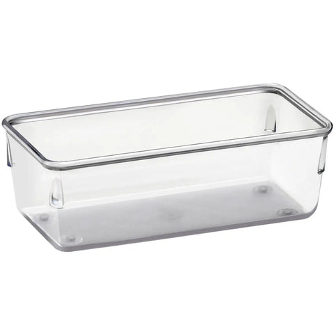Clear Drawer Organizer Set Of 4 Pieces For Office, Home, Kitchen And Makeup Storage, Grab And Go Crystal Clear Plastic Modular Box Tray