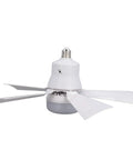 Eboxer 1 Pack Screw Ceiling Fan Light for Bedroom (White) with four blades and remote control functionality.
