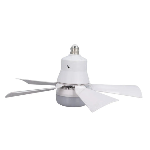 Eboxer 1 Pack Screw Ceiling Fan Light for Bedroom (White) with four blades and remote control functionality.