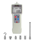 Push And Pull Force Gauge With Real Time Peak And Auto Peak Modes Digital Force Meter Supporting N Kg And Lb Units LCD Display For Tension And Compression Testing 1000N Capacity Easy Unit Conversion Handheld Precision, with probes and extension rod