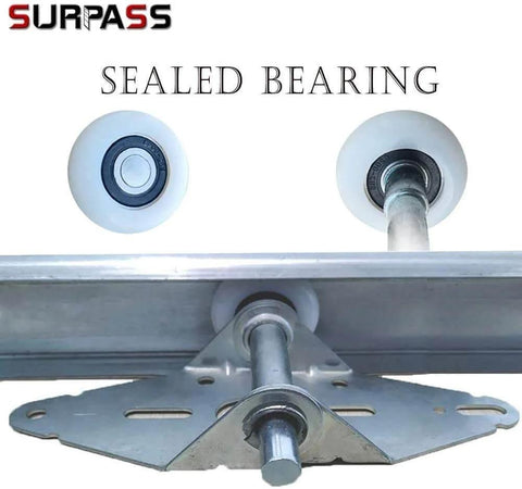 Ultra Quiet 2 Inch Nylon Garage Door Rollers With 4 Inch Stem 6200 2RS Bearings Double Seals Dust Guard Long Life 10 Pack