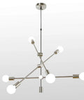 Brushed Nickel 6 Light Dope Sputnik Chandelier For Dining Room Kitchen Island Modern Industrial Pendant Light With Adjustable Arms