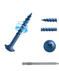 Three Hundred Count 8 Gauge 1 1/4 Inch Pocket Hole Wood Screws With Blue Rust Resistant Washer Head Self-Tapping Drive Bit