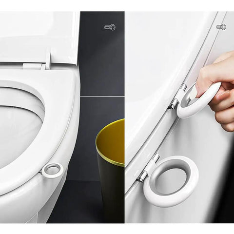 Touch Free Toilet Lid Lifter Two Pack White Hygienic Toilet Seat Handle Lift For Bathroom Avoid Touching Your Cover