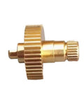 Side view of 0.35 Module 43 Tooth Copper Gear Shaft M3 Internal Screw Gearbox For Precision Micro Reduction In Machinery.