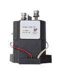 Rock Solid 600 Amp High Voltage DC Contactor Relay Model EVT600 with wires, designed for EV charging systems.