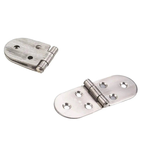 Stainless Steel Flush Cabinet Door Hinges 201 Grade 180 Degree Fully Recessed for smooth swing. Heavy duty hardware shown with holes.