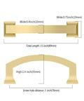 Diagram showing dimensions for 25 Pack 3 Inch Matte Black Cabinet Handles For Cupboards And Drawers, 76mm Hole Centers.