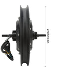 Side view of Beefy 14 Inch Wheel Hub Motor 36V to 72V 2000W to 3500W with disc brake for electric scooter and motorcycle upgrades.