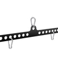 Heavy Duty Steel Cable Machine Attachment Kit With Multi Grip Pull Down Bar For Home Gym Functional Trainer featuring a black multi-hole steel attachment.