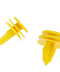 Built Dang Tough Nylon Door Trim Panel Push Retainer Fastener Clips For Jeep Grand Cherokee 50 Pack yellow nylon clips close-up