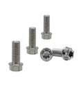 Titanium Motorcycle Bolts Set M6x1.0 Torx Hex Head Titanium Flange Bolts Dual Drive Lightweight Yet Ultra Strong Pack Of 5