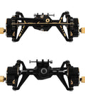 Top view of Brass Portal Axles Front And Rear Set For 1 By 18 RC Crawler Heavy Duty Upgrade With Full Brass Housings Hard Steel Shafts