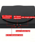 360 Degree Motorized Rotating Display Stand For Photography Products showing control buttons for speed, direction, and power.