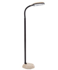 Adjustable Floor Lamp With Bendable Neck For Bedroom And Living Room, Full Spectrum Natural Sunlight LED Light, woodgrain base