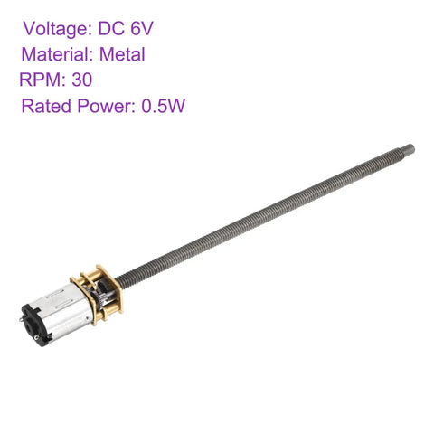 Micro DC Gearbox Motor 6V 30RPM High Torque 12 Rated Output Shaft 4mm Metal Gearbox For RC Cars Robots DIY Projects And Automation Hobbyists Beefy And Compact Micro Drive System with metal casing and 100mm shaft