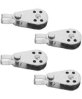 4 Pack Stainless Steel Bearing Pulleys For Kayak Sailing And Outdoor Rope Systems Heavy Duty Metal Roller Wheel Cable Block Kit