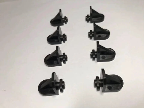 Twist In Shelf Pins 8 Pack Black Durable 5mm Shaft Angled 3D Printed Pegs For Adjustable Shelving In Kitchen Cabinets