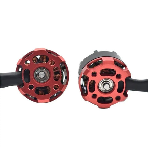 Close-up of 2300KV Brushless Drone Motors And 30A ESC Bundle For FPV Racing Quads CW CCW, showing dual motor tops.