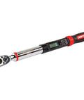 Digital Torque Wrench Three Eighth Inch Drive SAE Twenty To One Hundred Foot Pounds With LED Backlit Display in durable case